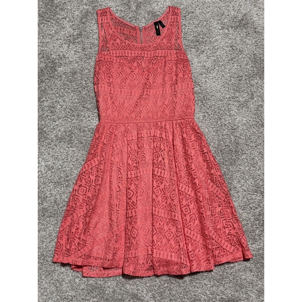 Want and Need Dress‎ - Womens XS - Bright Hot Pink - Lace Mini Short